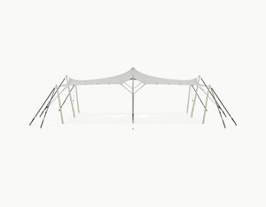Stretchtent 9 × 6 meter Robinia – Complete Set - Grey
